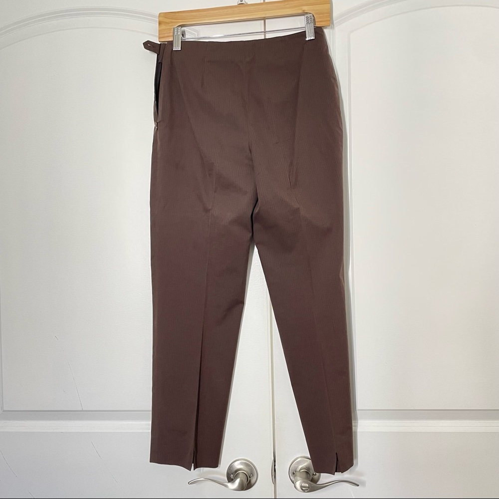 Piazza Sempione Brown Pin Stripes "Audrey" capri pants. - Picture 4 of 8